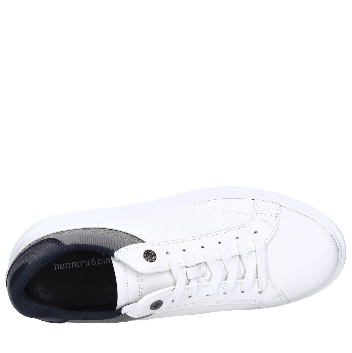 Sneakers in pelle e tessuto 