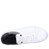 Sneakers in pelle e tessuto 