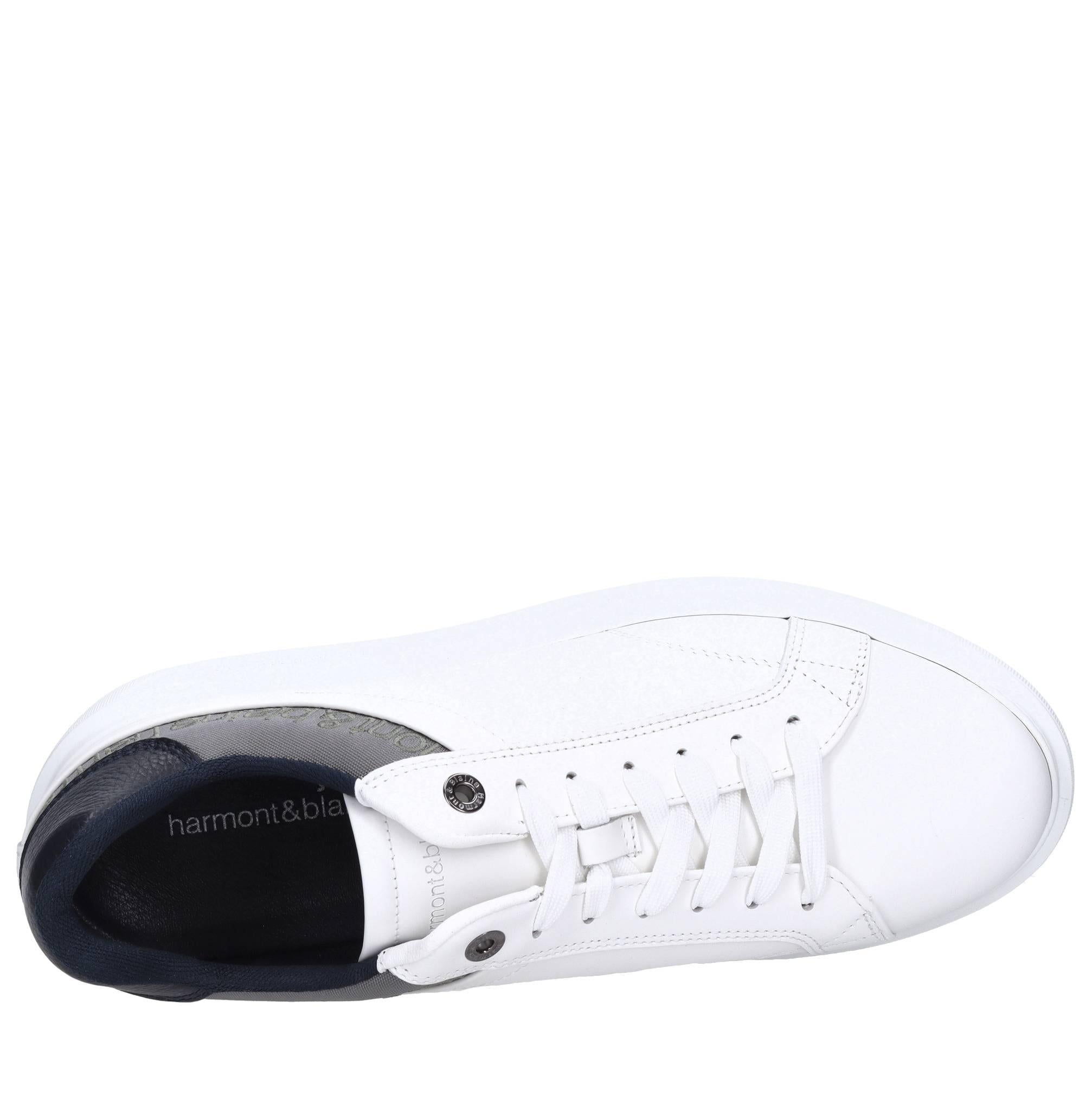 Sneakers in pelle e tessuto 