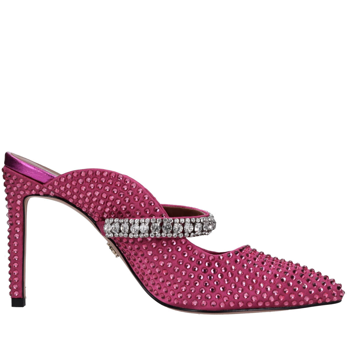 Sabot in raso e strass 