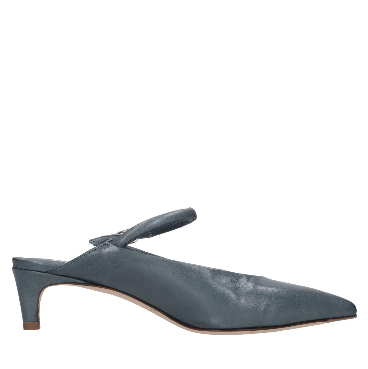 Décolleté slingback in pelle 