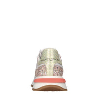 Sneakers in pelle e tessuto 