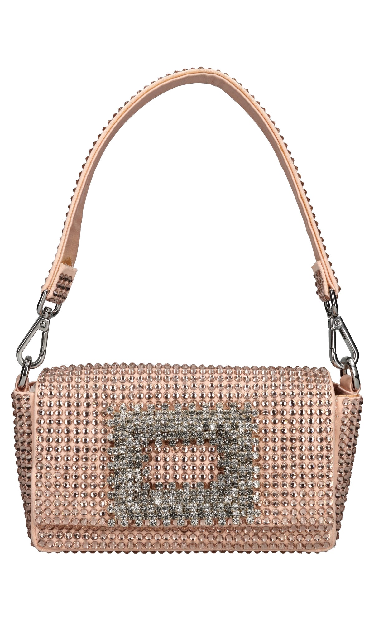 Borsa mini My Love in raso e strass 
