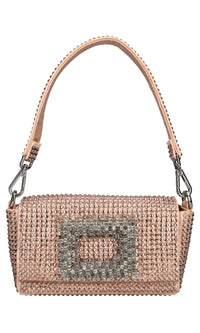 Borsa mini My Love in raso e strass 