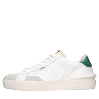 Sneakers in pelle e tessuto 