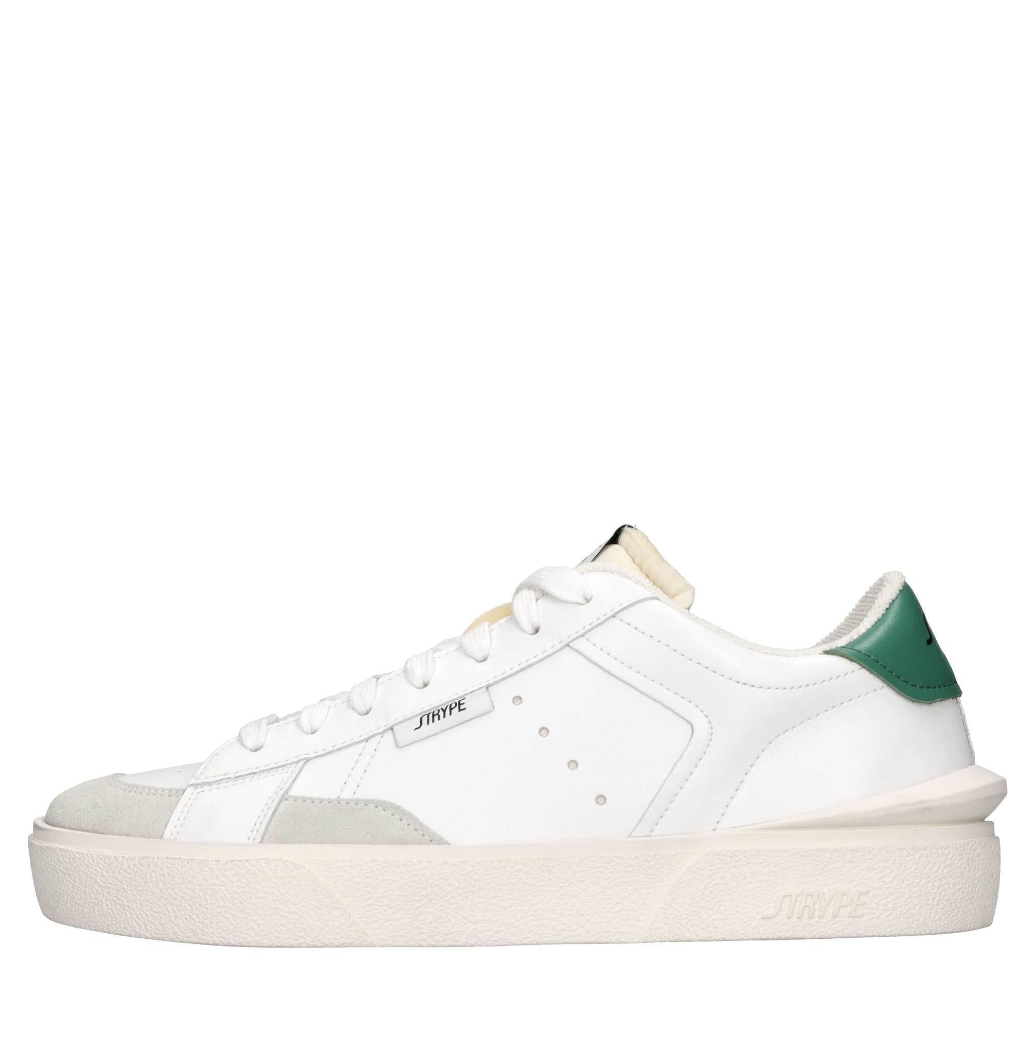 Sneakers in pelle e tessuto 