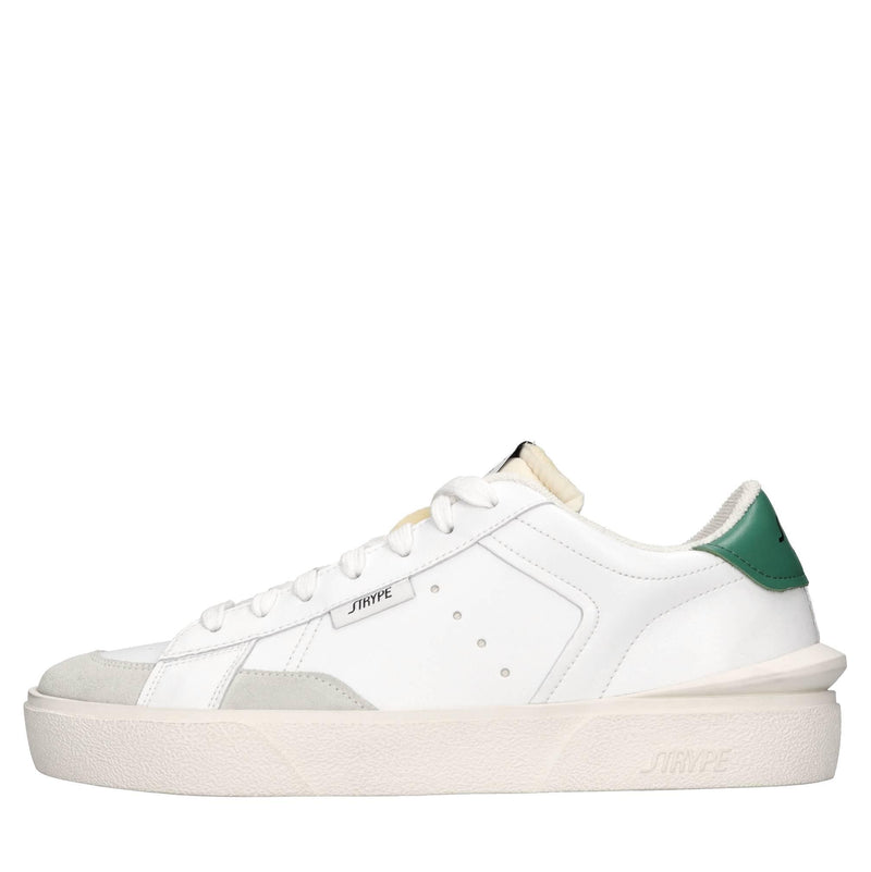 Sneakers in pelle e tessuto 