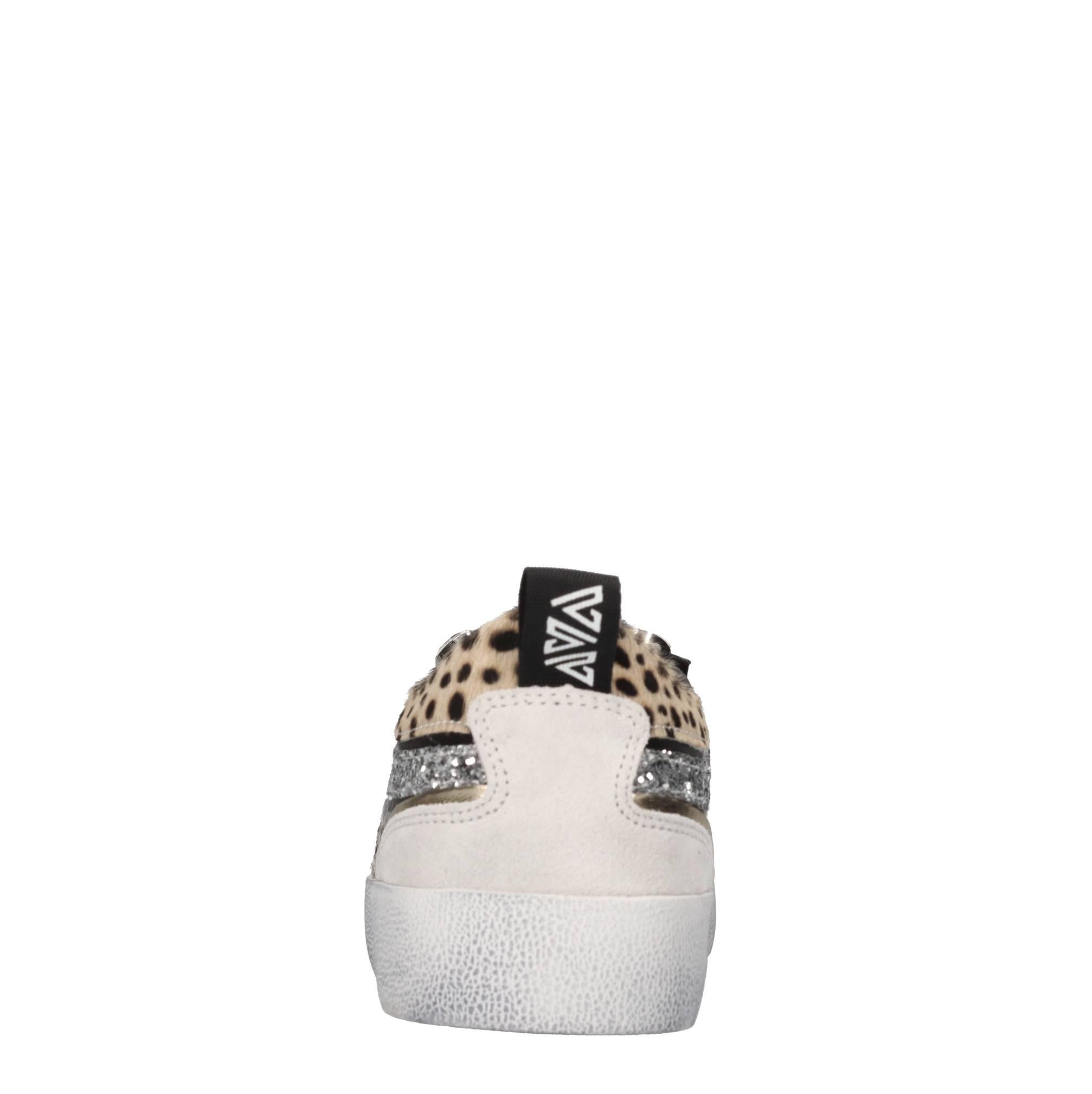 Sneakers in pelle,cavallino,glitter e strass 