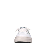 Sneakers in pelle e tessuto 