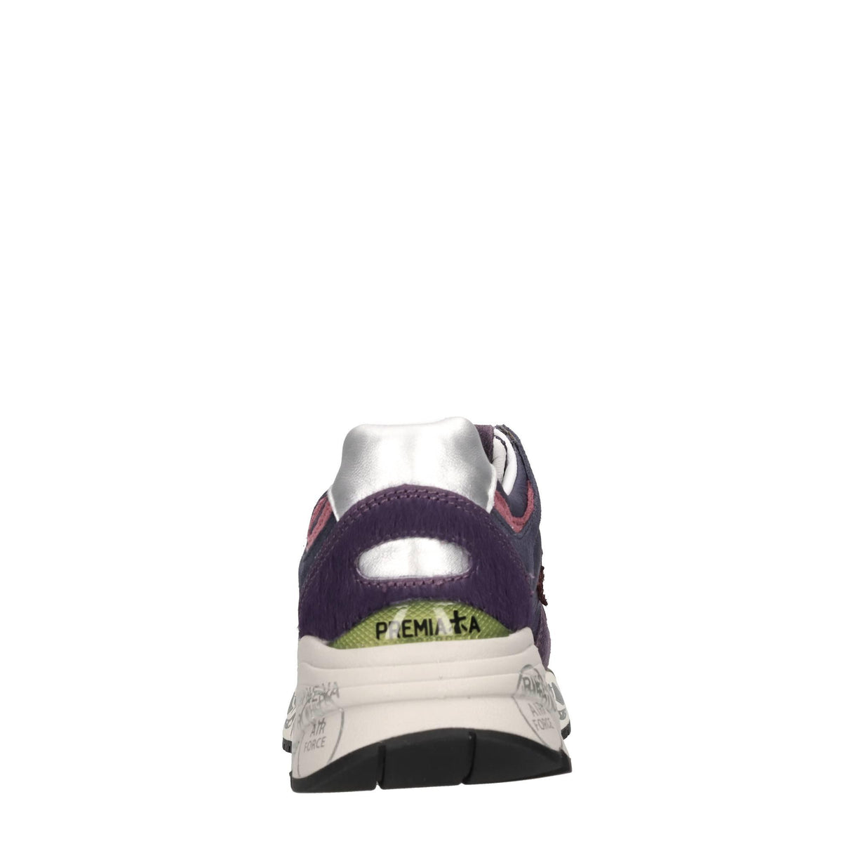 Sneakers in pelle e tessuto 