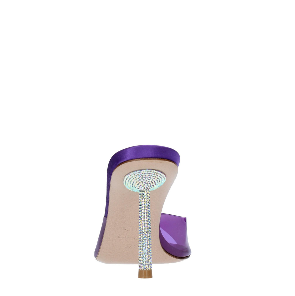 Mules in pelle e PVC 