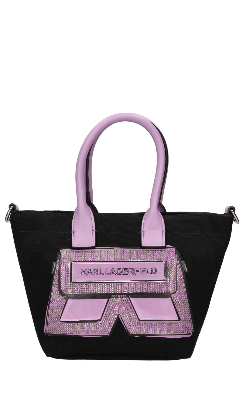 Borsa in tessuto ed ecopelle 