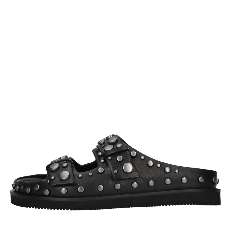 Mules in pelle 