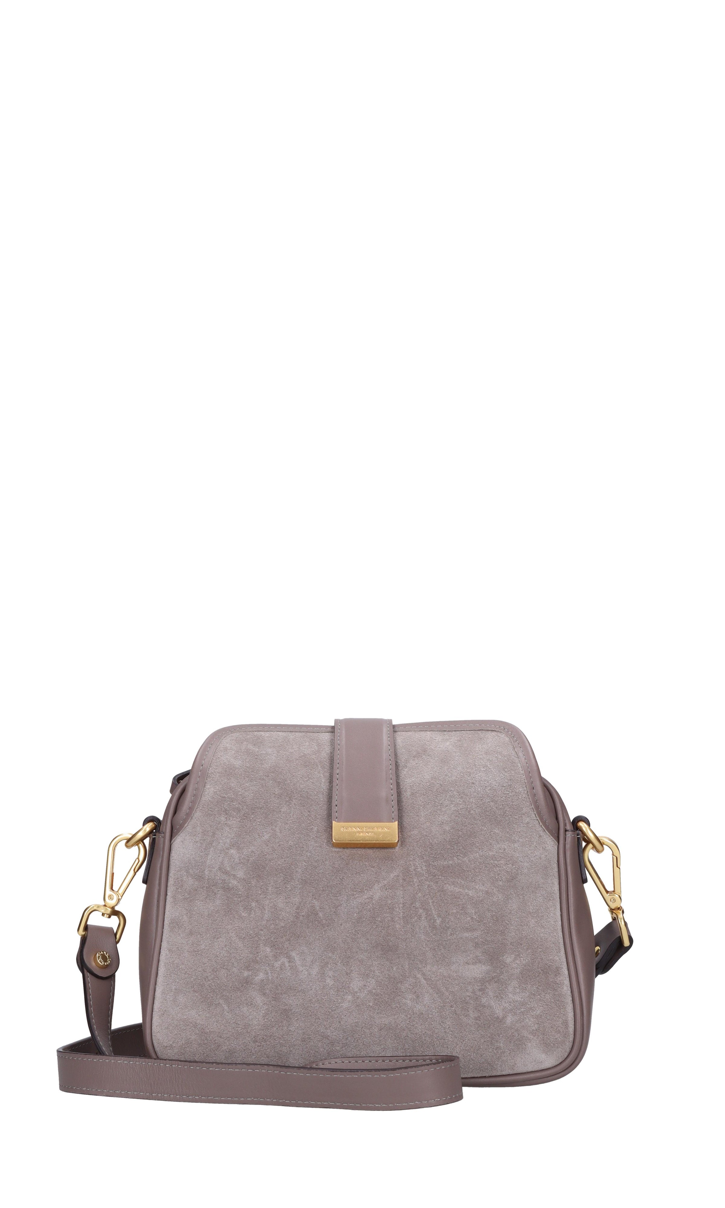 Borsa in pelle scamosciata 