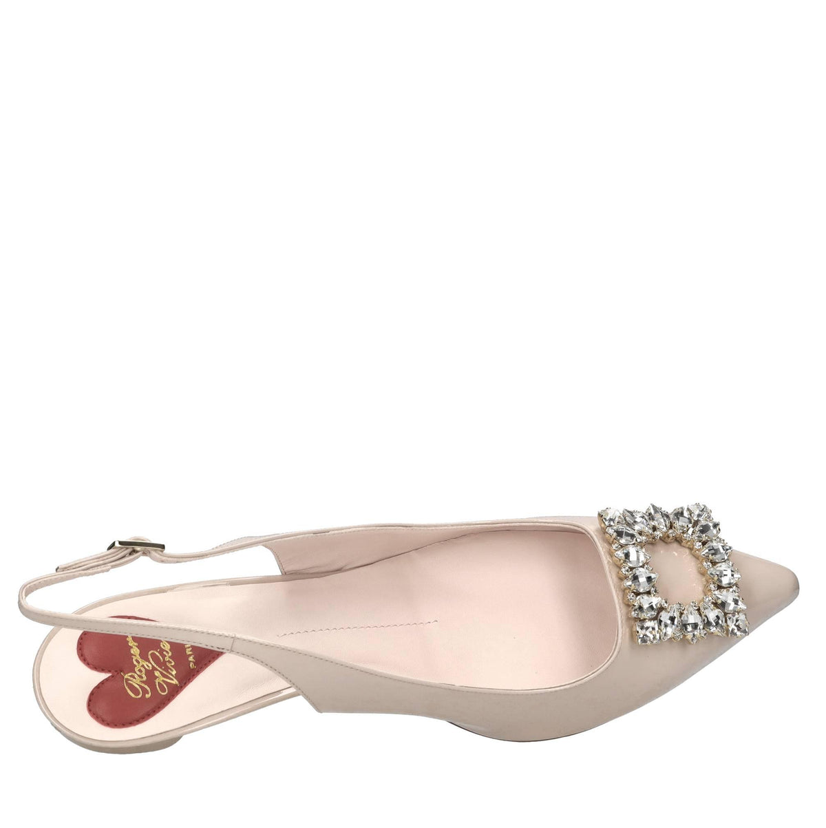 Décolleté slingback in vernice 