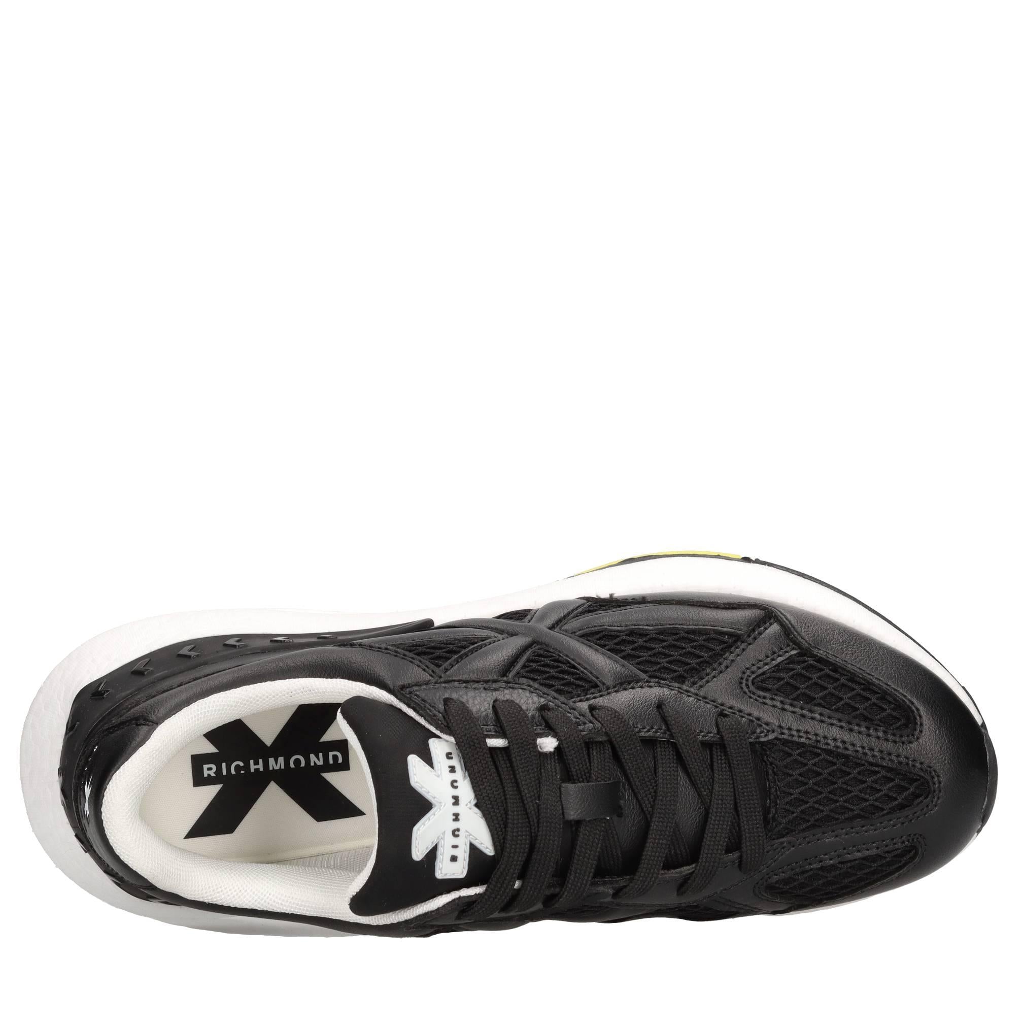 Sneakers in ecopelle e tessuto 