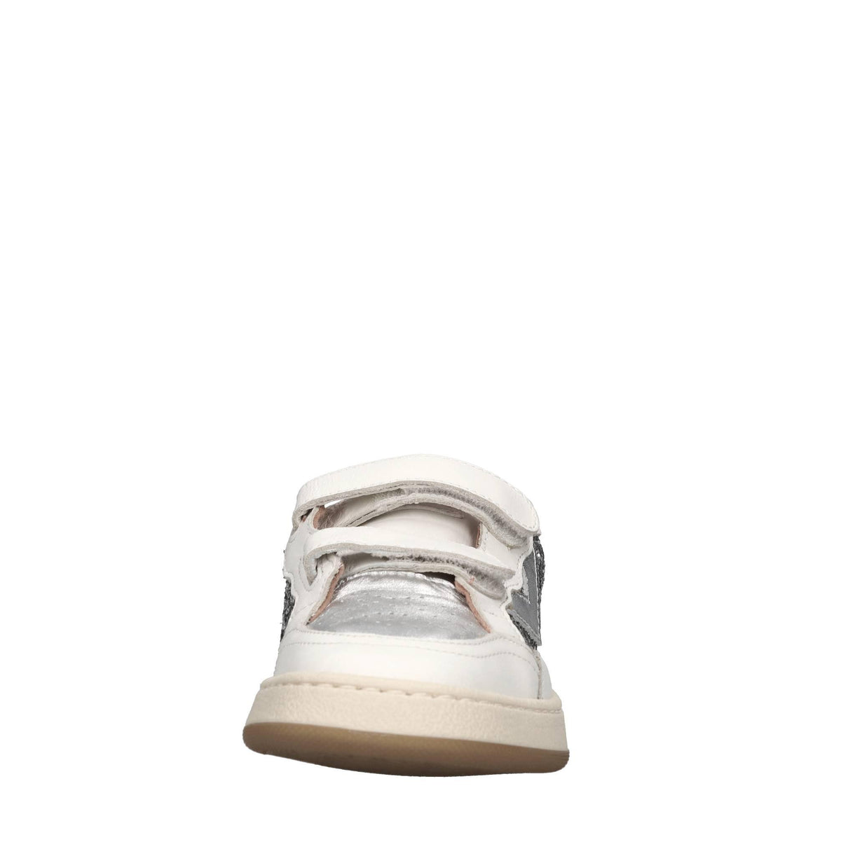 Sneakers in pelle e glitter 