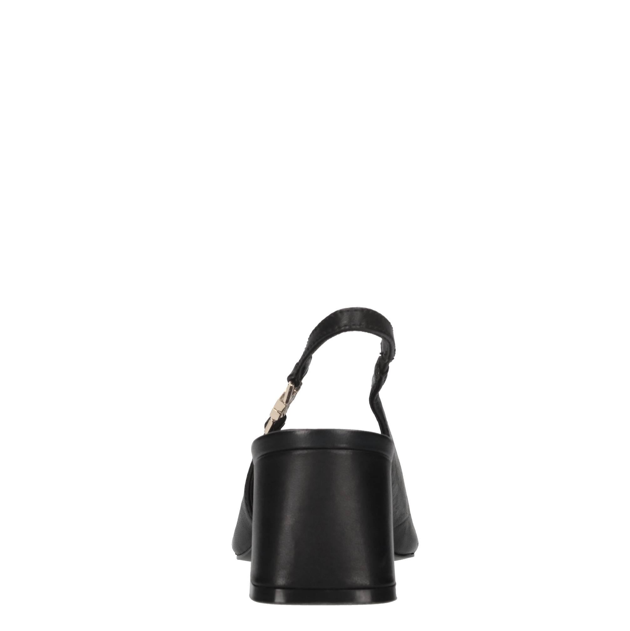 Décolleté slingback in pelle 