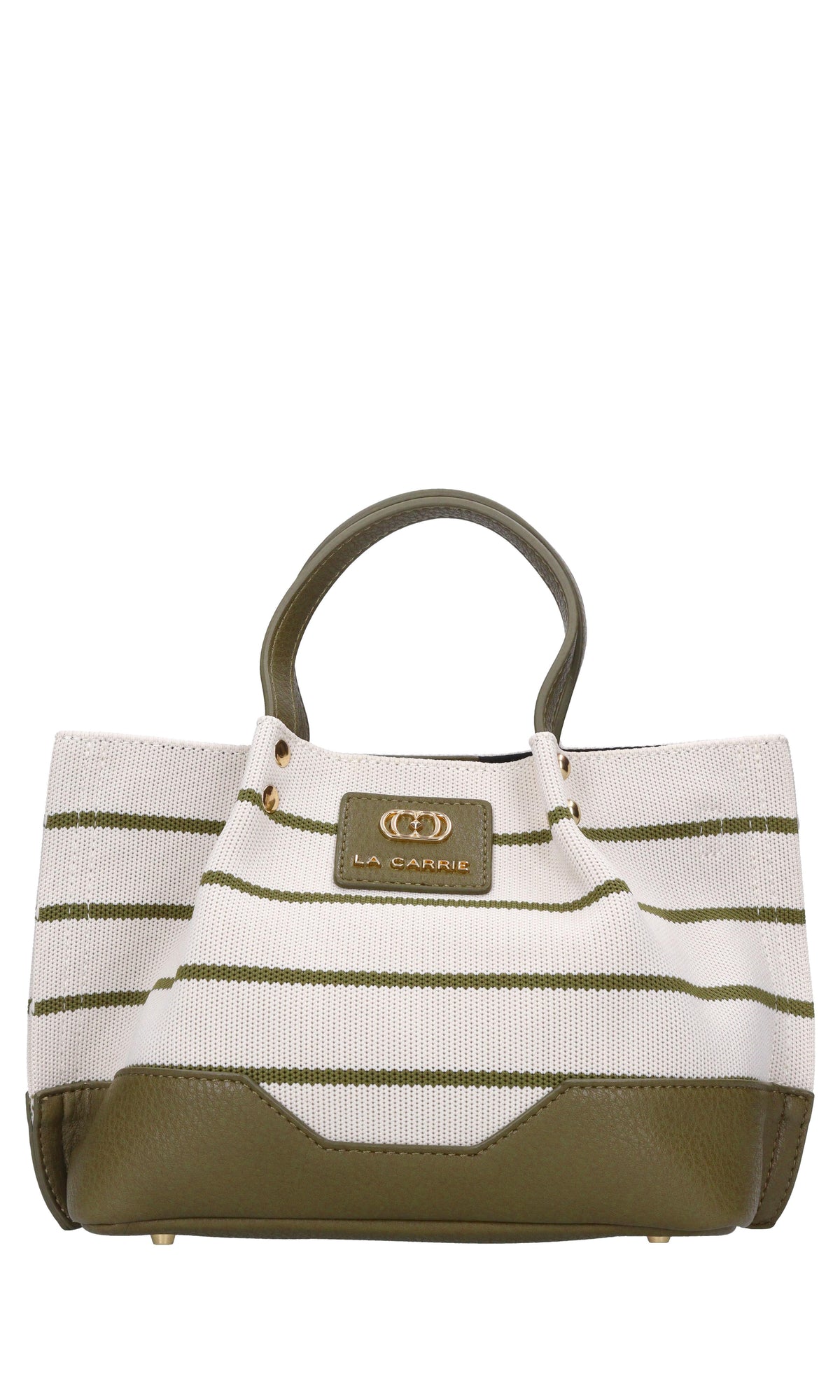 Borsa Stripes in tessuto ed ecopelle 