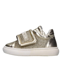 Sneakers in pelle e glitter 