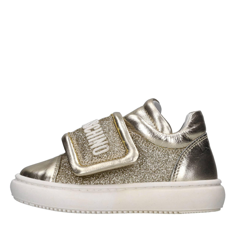 Sneakers in pelle e glitter 