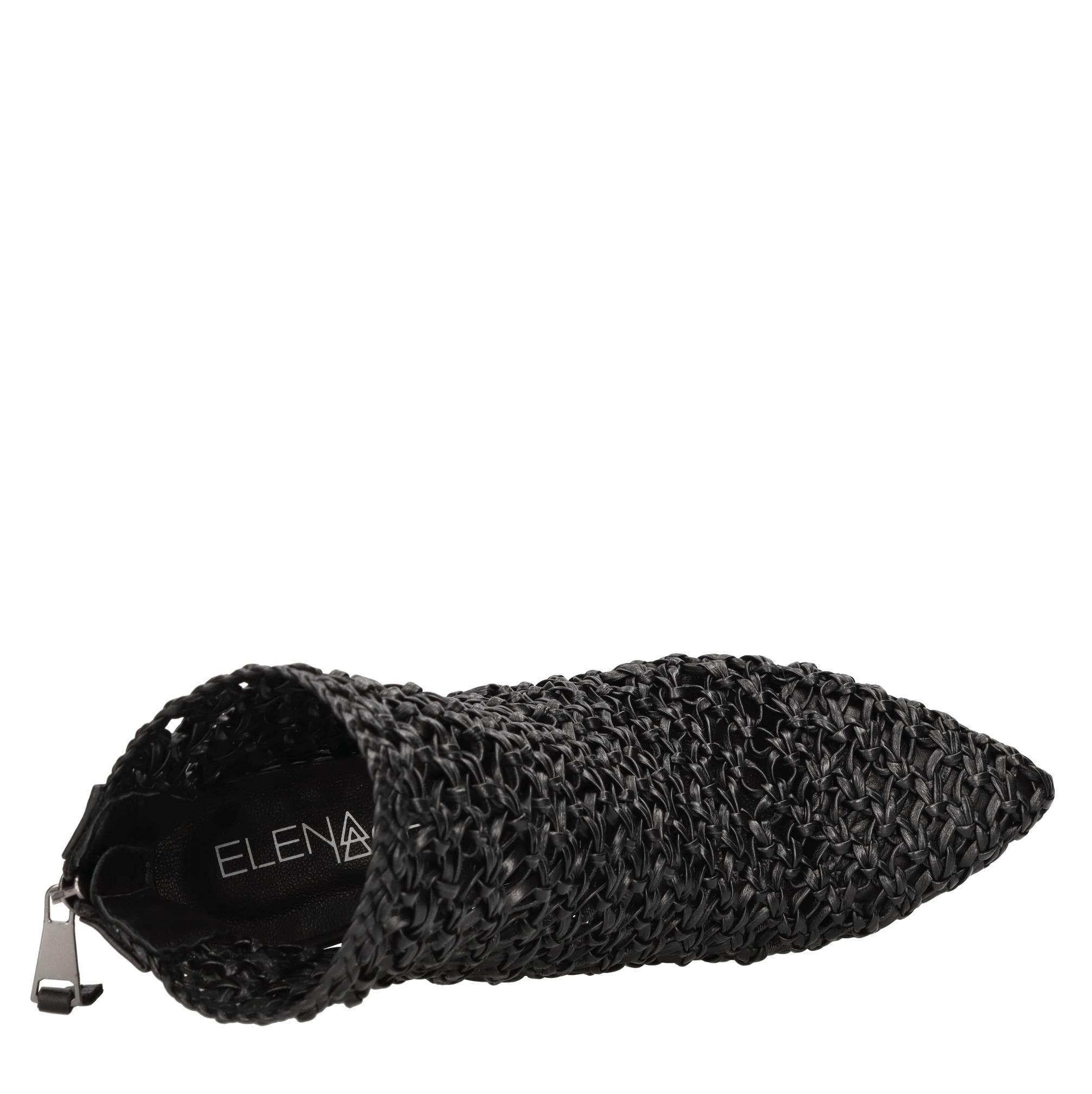 Tonchetti in pelle intrecciata 