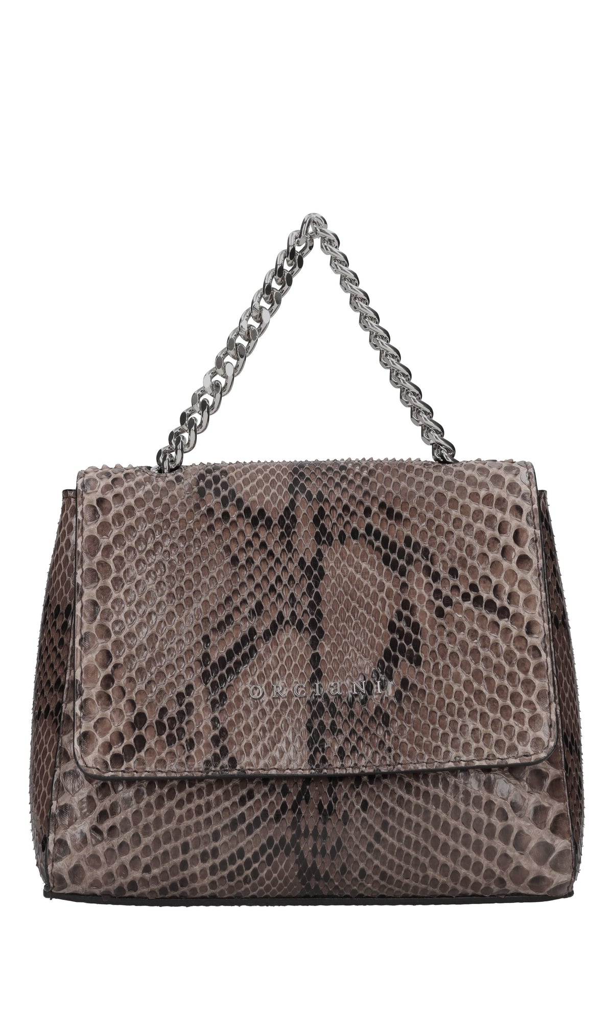 Borsa-marsupio in pelle stampa pitone 