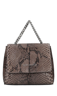 Borsa-marsupio in pelle stampa pitone 