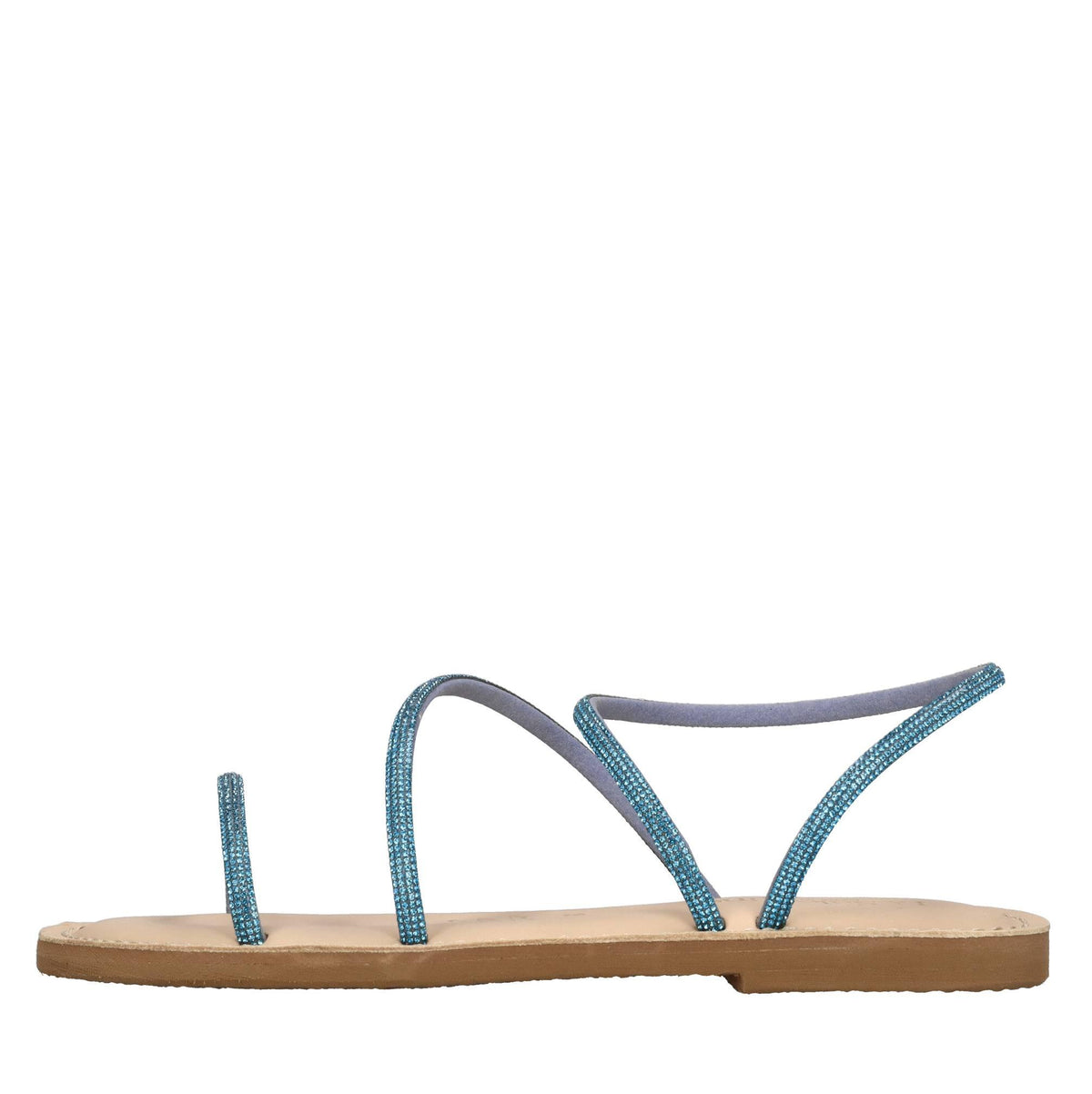 Flat in pelle e strass 