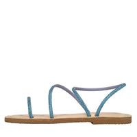 Flat in pelle e strass 