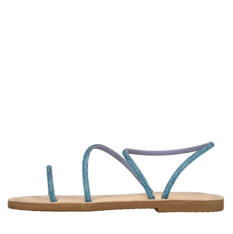 Flat in pelle e strass 