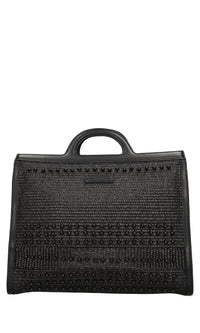 Borsa Malibu in ecopelle e rafia 