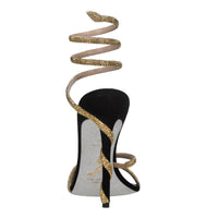 Sandali Margot in camoscio,raso e strass 