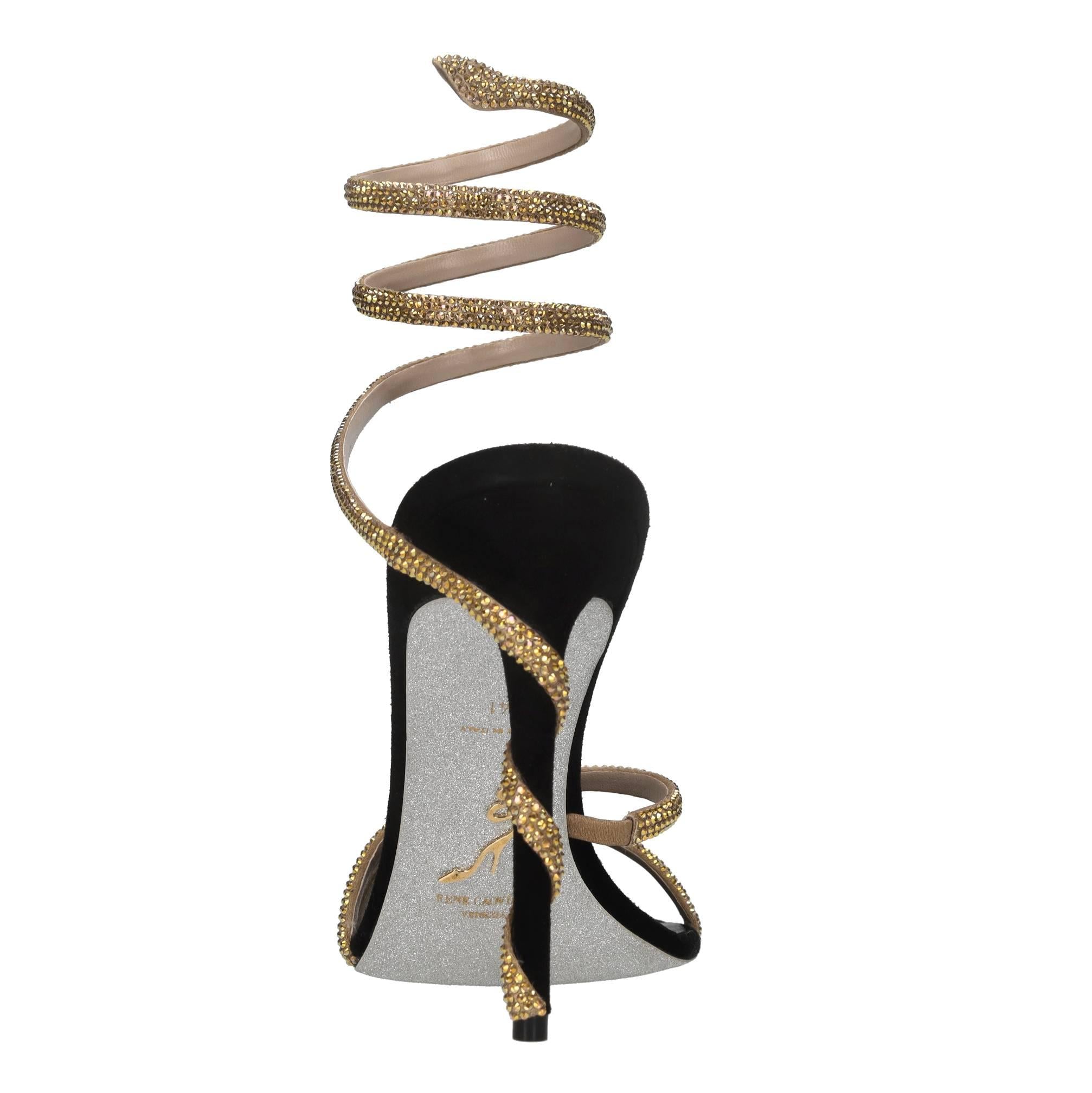 Sandali Margot in camoscio,raso e strass 