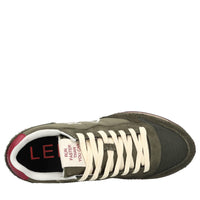 Sneakers in camoscio e tessuto 