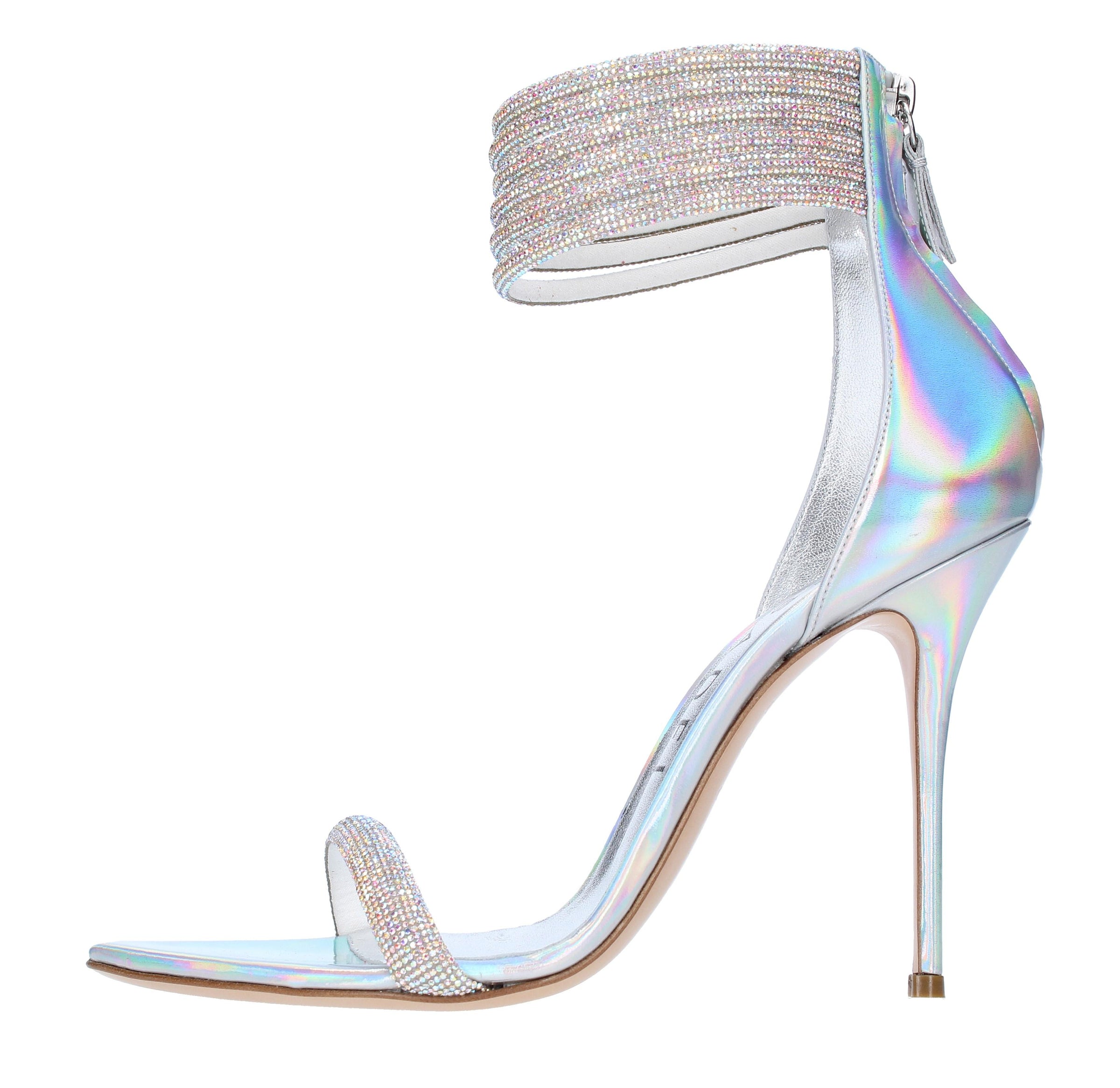 Sandali Hollywood in pelle e strass 