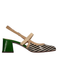 Décolléte slingback in pelle 