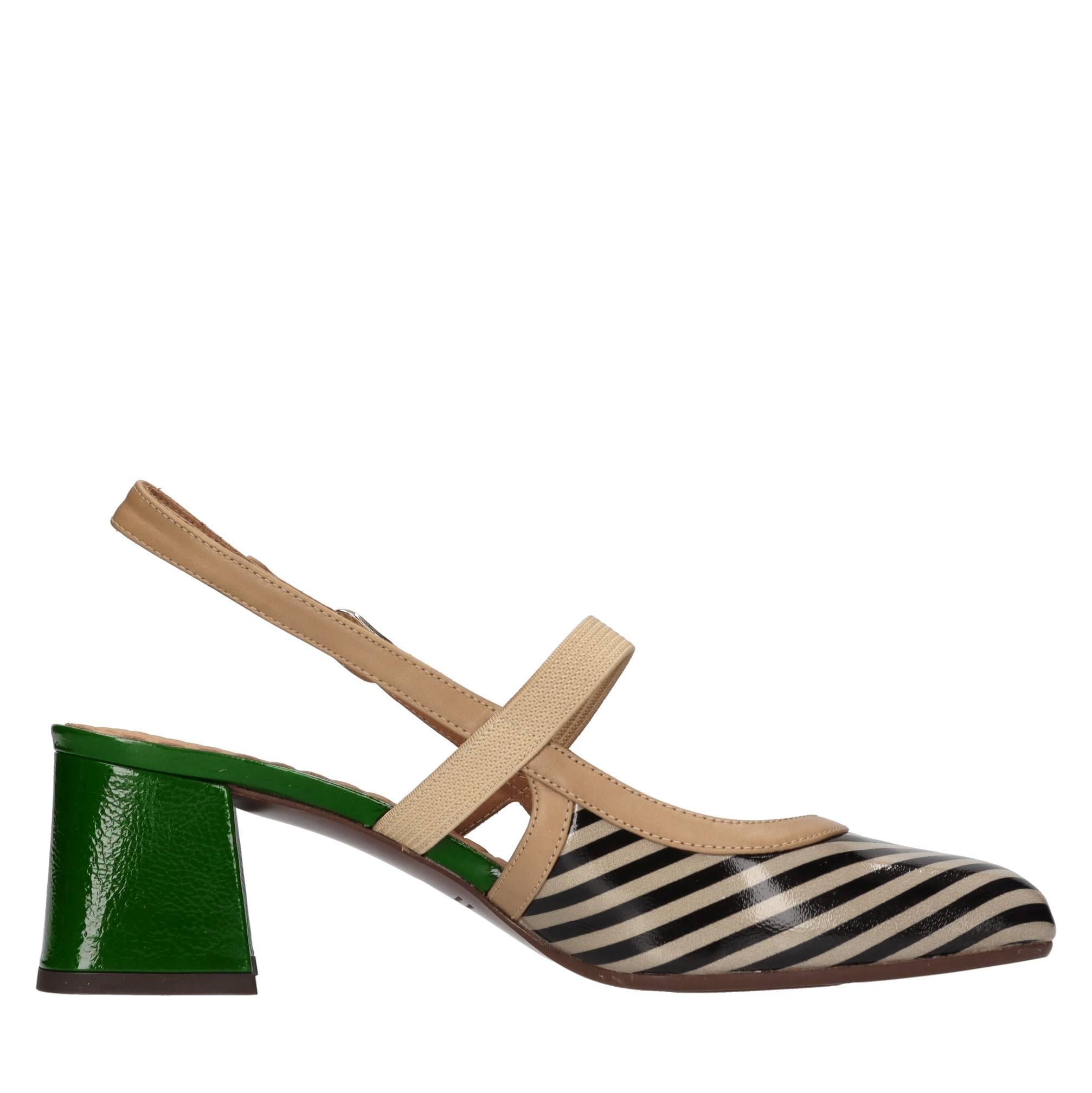 Décolléte slingback in pelle 