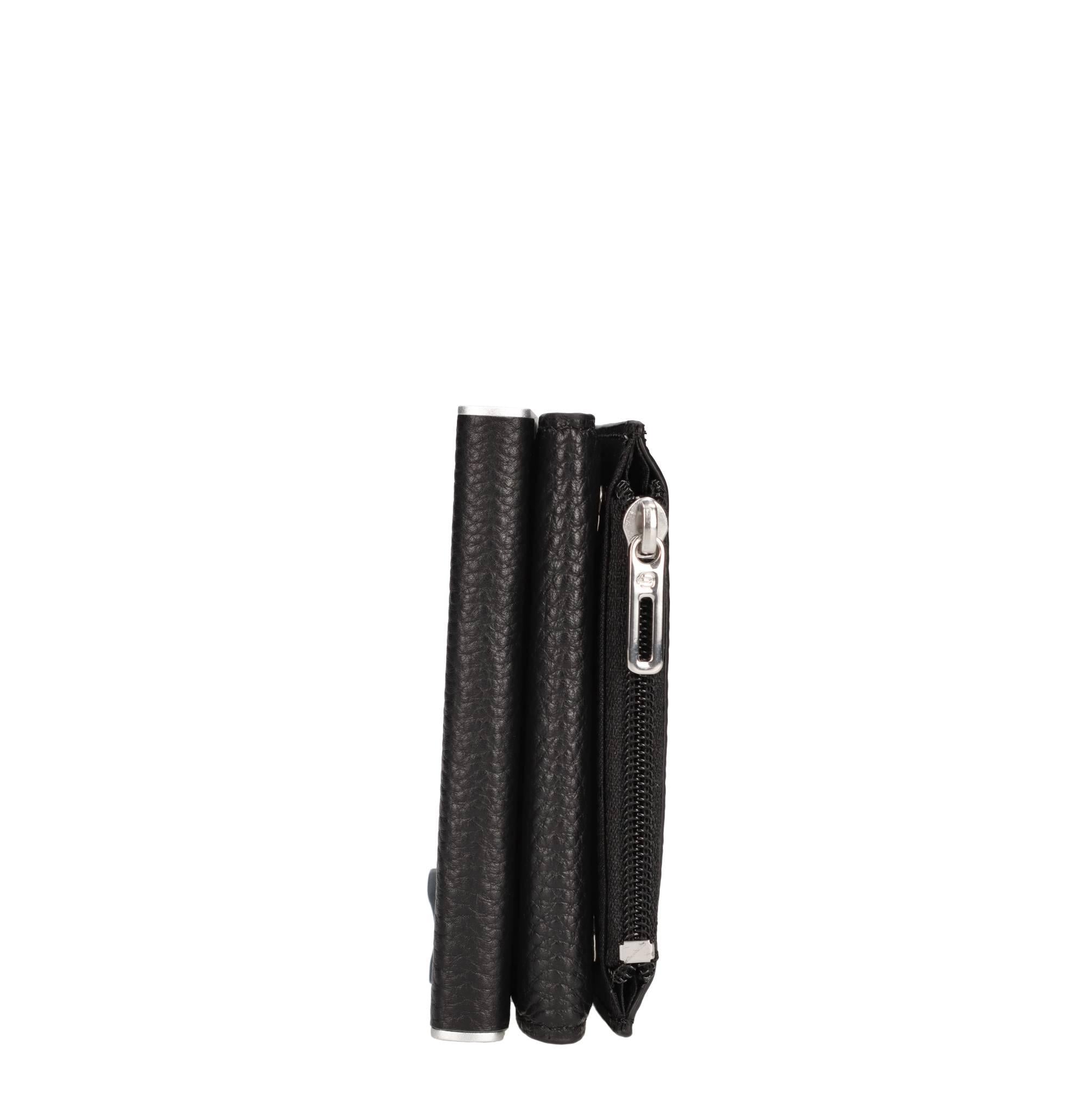 Portafoglio e porta carte di credito in pelle 