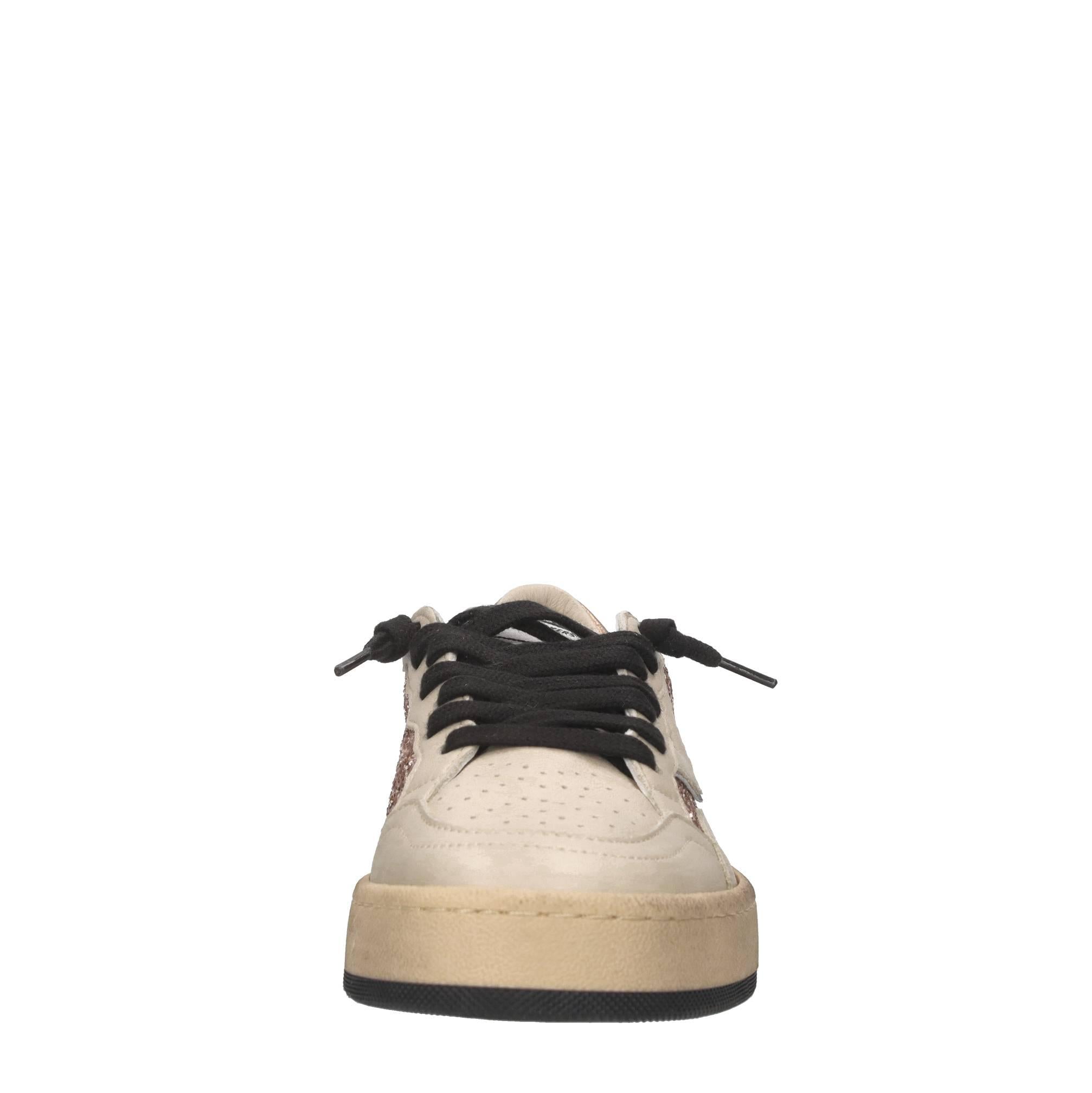 Sneakers in pelle e glitter 
