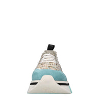 Sneakers in tessuto con inserti in camoscio 