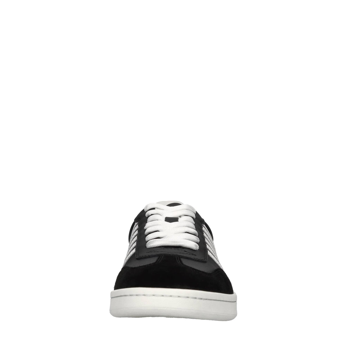 Sneakers in pelle e tessuto 