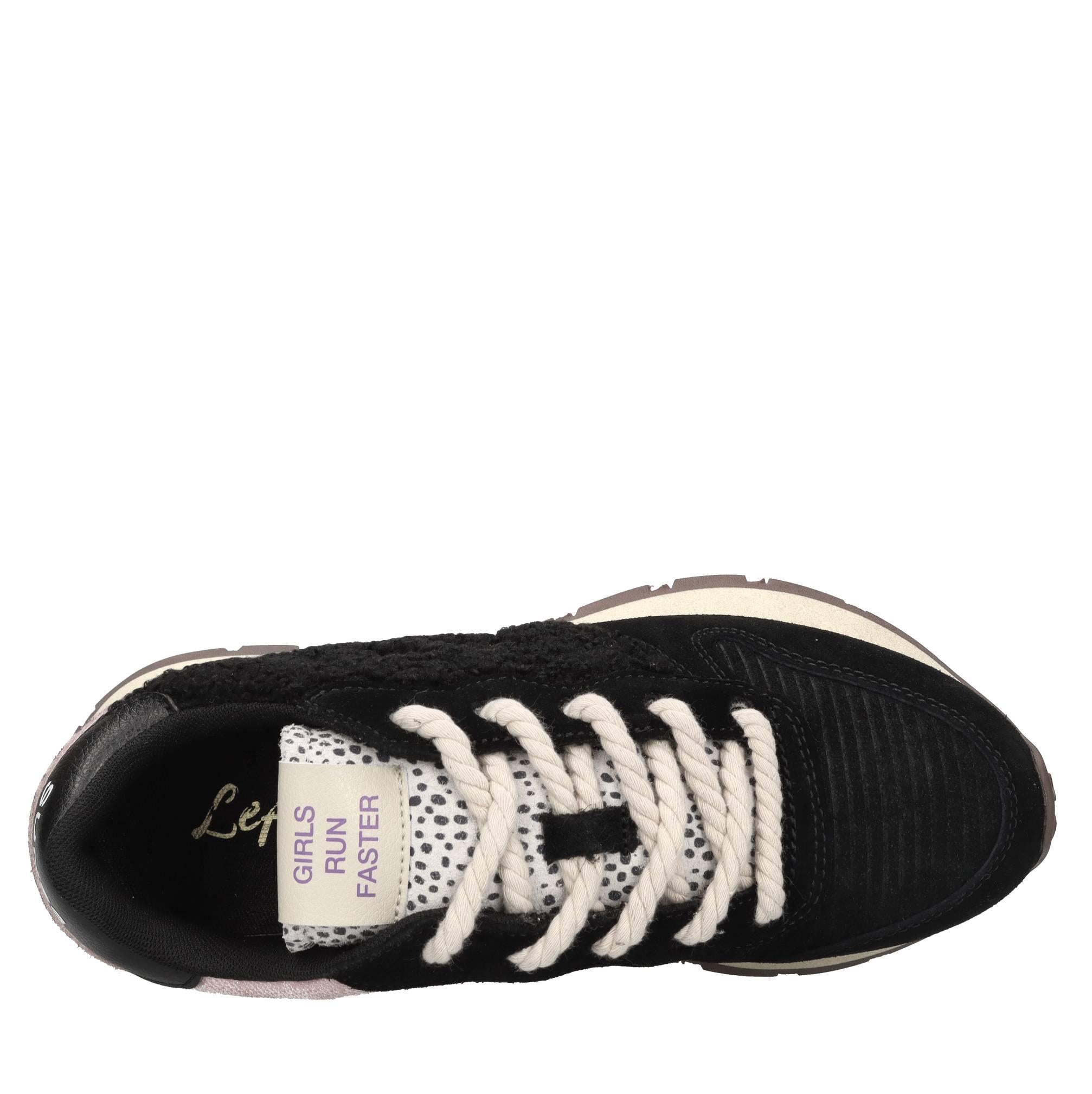 Sneakers Ally Winter in camoscio, tessuto ed ecopelliccia 