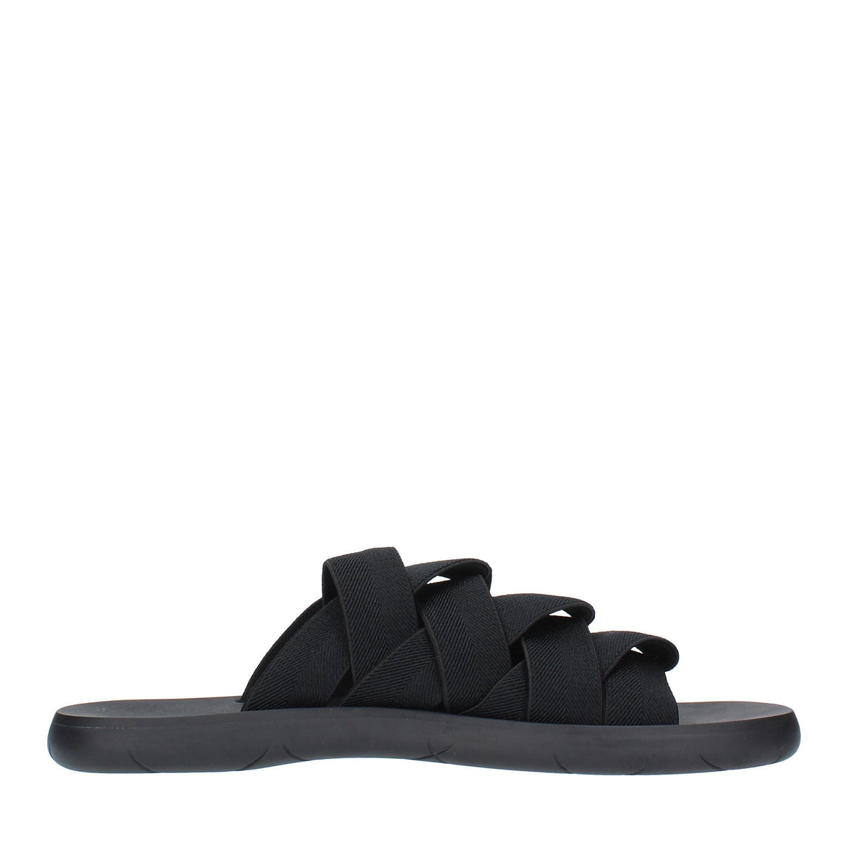 Mules in tessuto e gomma 