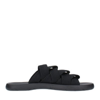 Mules in tessuto e gomma 
