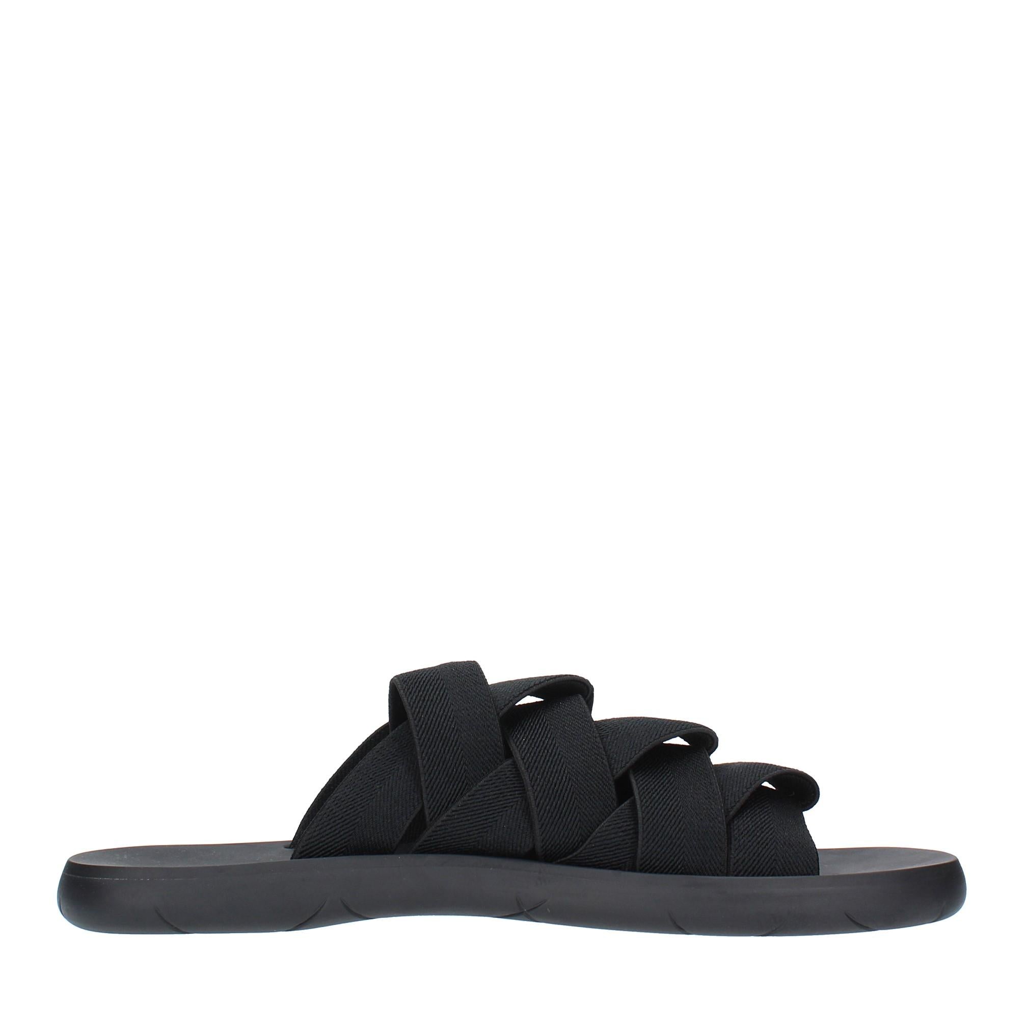 Mules in tessuto e gomma 