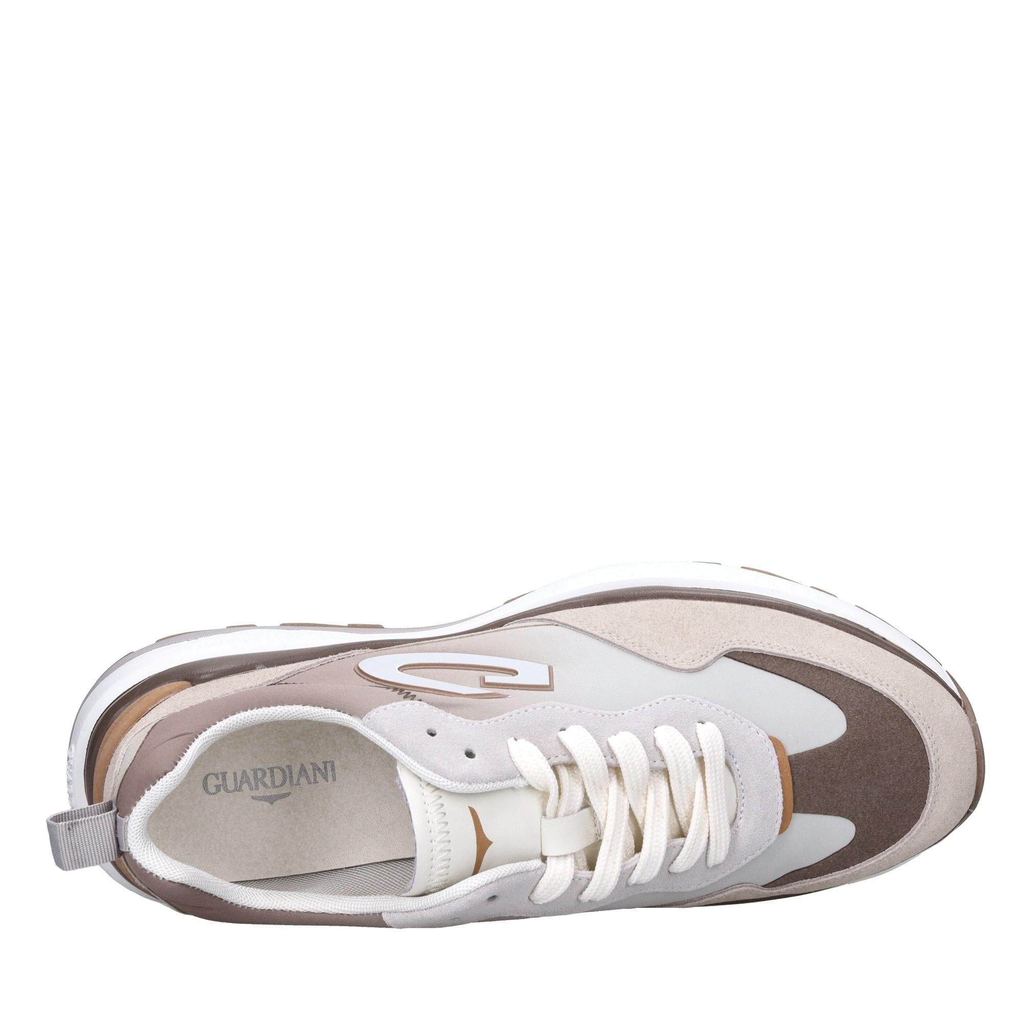Sneakers in pelle e tessuto 
