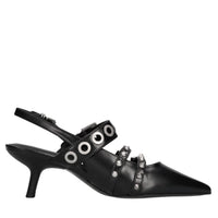 Décolléte slingback  in pelle 