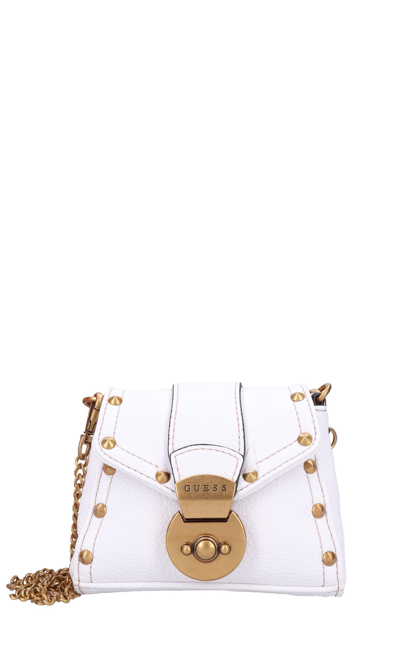 Borsa mini in ecopelle e borchie<BR/> 