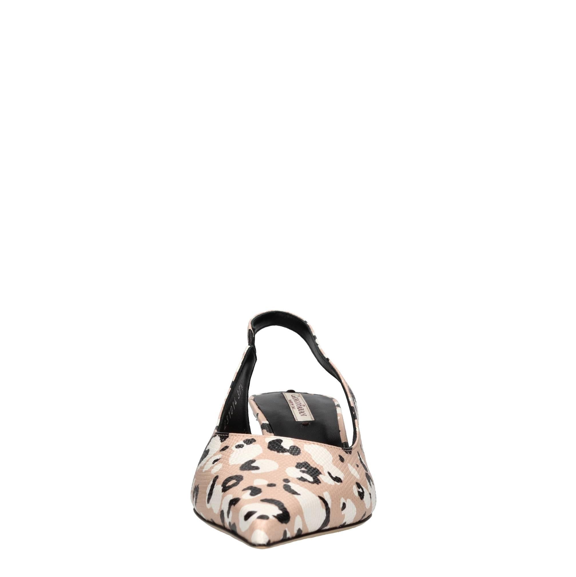 Décolleté slingback in pelle 